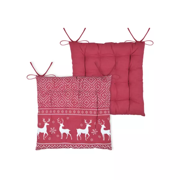 Coussin de chaise carré coton (40 x 40 cm) Arbin Rouge