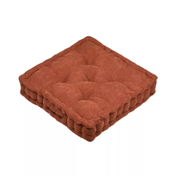 Coussin de sol carré velours (45 x 45 cm) Dandy Terracotta