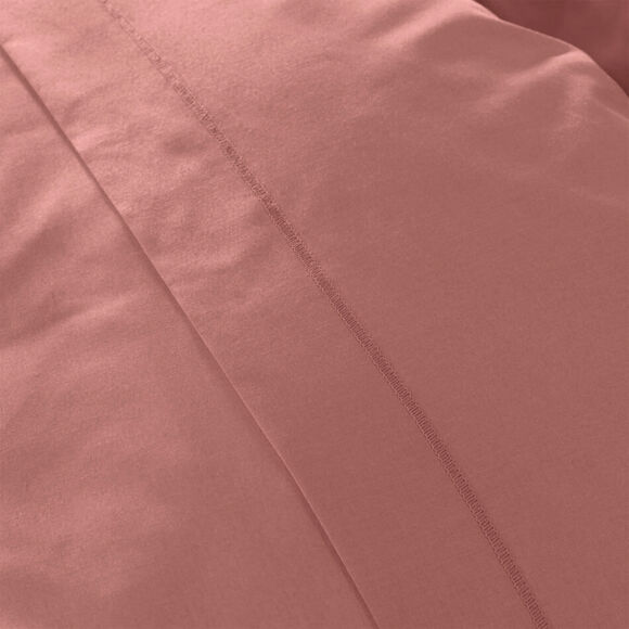 Drap plat percale de coton (270 cm) Cali Bois de rose 2