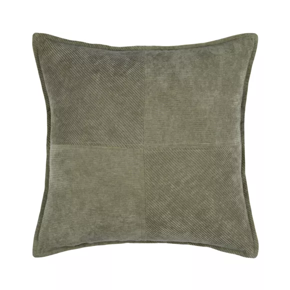 Coussin carré velours (45 x 45 cm) Dandy Vert kaki