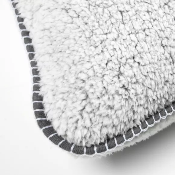 Vierkant kussen nepbont (50 x 50 cm) Winston Grijs