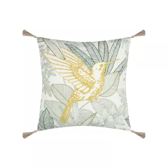 Coussin carré coton (40 x 40 cm) Botanys Or