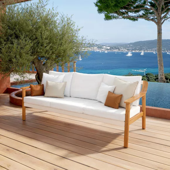 Salotto da giardino alluminio 5 posti Phuket - Beige