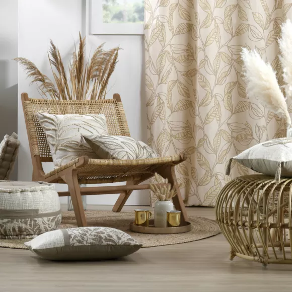 Coussin carré coton (40 x 40 cm) Hemera Beige