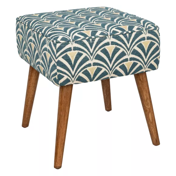 Houten krukje (H42 cm) Chiara Blauw