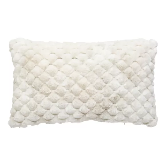 Cojín rectangular de pelo sintético (38 x 58 cm) Adriel Beige