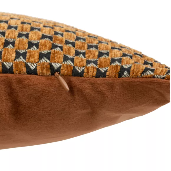Cojín rectangular terciopelo (30 x 50 cm) Zaika Marrón