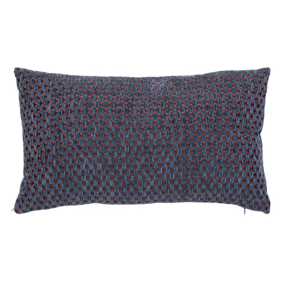 Cojín rectangular terciopelo (30 x 50 cm) Zaika Azul