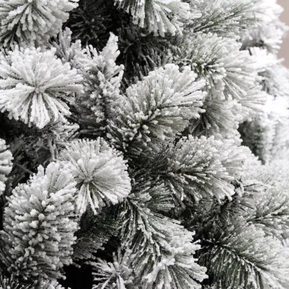 Árbol artificial de Navidad Edmonton Alto 210 cm Verde nevado