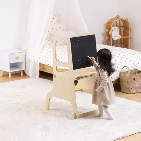 Observatietoren houten bureau (H91 cm) Alba Bruin