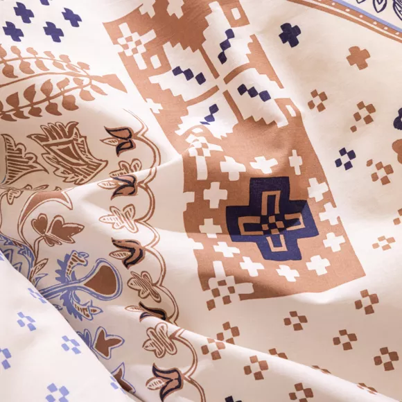 Housse de couette et deux taies coton (260 x 240 cm) Khafu Multicolore