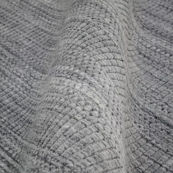 Alfombra rectangular de salón de material reciclado (160 x 230 cm) Aiko Gris
