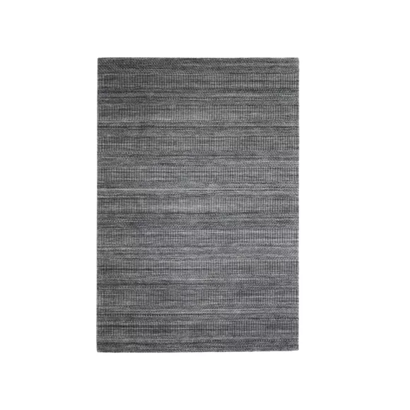 Alfombra rectangular de salón de material reciclado (140 x 200 cm) Aiko Gris