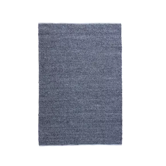 Alfombra rectangular de salón de material reciclado (140 x 200 cm) Sabana Gris