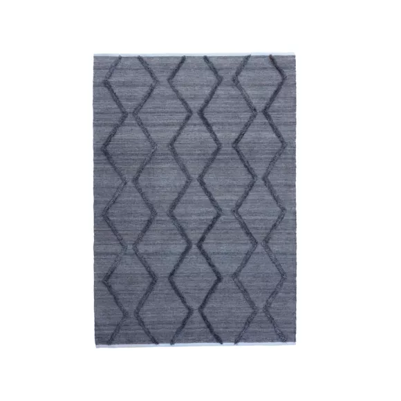 Alfombra rectangular de salón de material reciclado tuftada (140 x 200 cm) Noori Gris