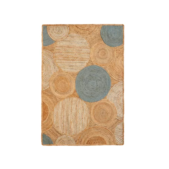 Alfombra rectangular de salón de yute tejida a mano (160 x 230 cm) Tara Marrón