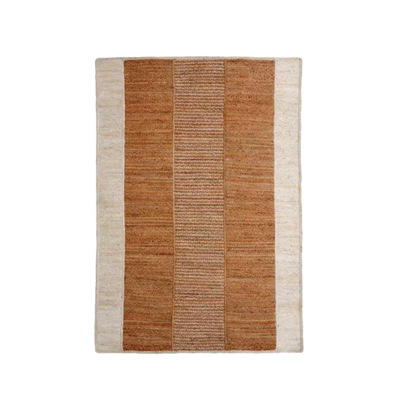 Alfombra rectangular de salón de yute tejida a mano (140 x 200 cm) Hudson Marrón