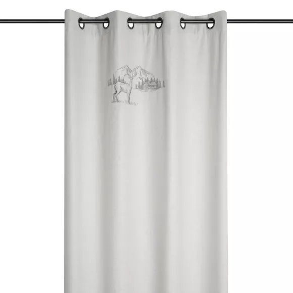 Rideau effet laine (135 x 260 cm) Planay Ecru
