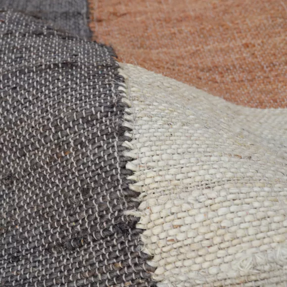 Rechteckiger Wohnzimmerteppich Jute und Baumwolle (140 x 200 cm) Freya Mehrfarbig