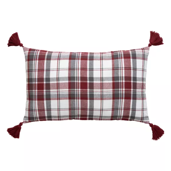 Cuscino rettangolare in cotone (30 x 50 cm) Megeve Rosso 