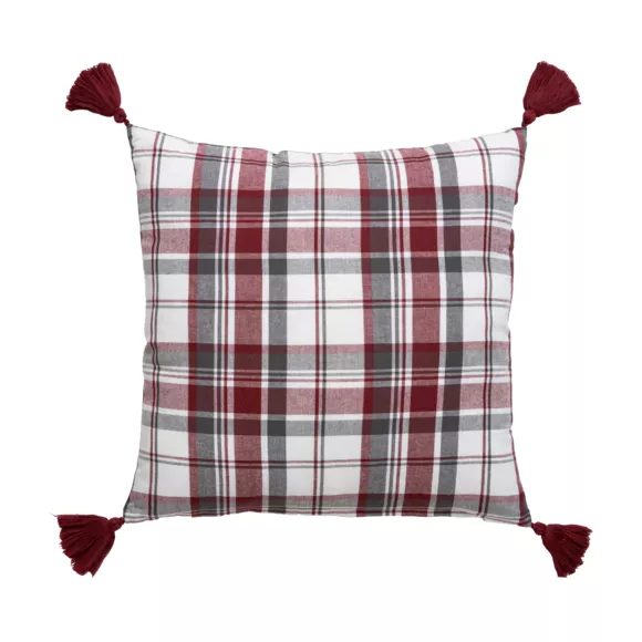 Cuscino quadrato in cotone (40 x 40 cm) Megeve Rosso 
