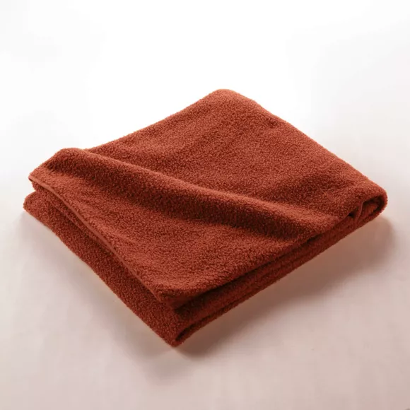 Gebreide plaid (125 x 150 cm) Wooly Terracotta