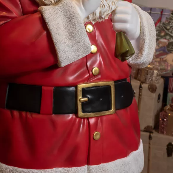 Père Noël traditionnel Géant (H182 cm) Klaus silence j'arrive