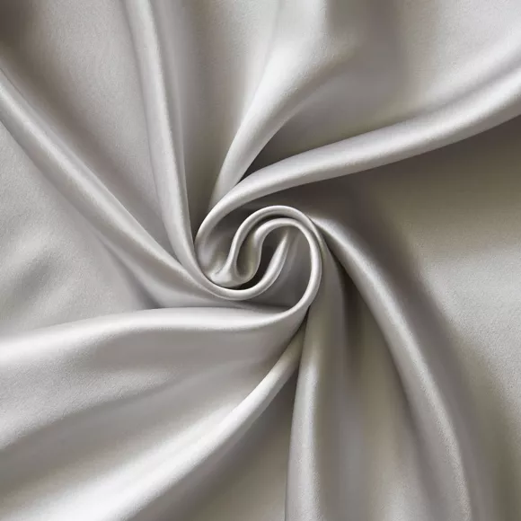 Taie d'oreiller carrée soie de mûrier (63 x 63 cm) Mizuki Gris clair