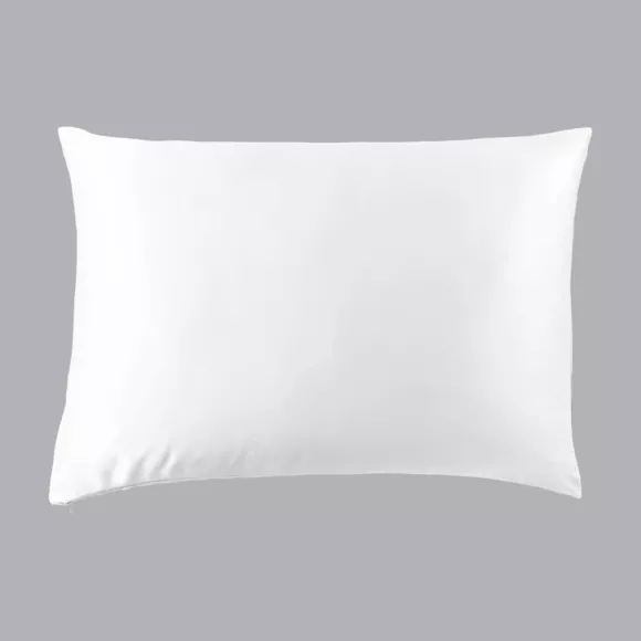 Funda de almohada rectangular de seda de morera (50 x 80 cm) Mizuki Blanco
