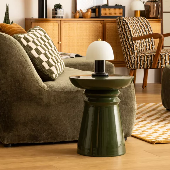 Table d'appoint totem métal (H43 cm) Jaya Verte