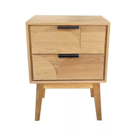 Mesa de apoyo de madera (A60 cm) Doble Hanoï Natural