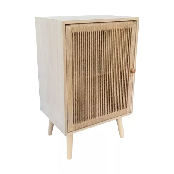 Mesa de apoyo madera y cuerda de cáñamo (A65 cm) Manille Beige