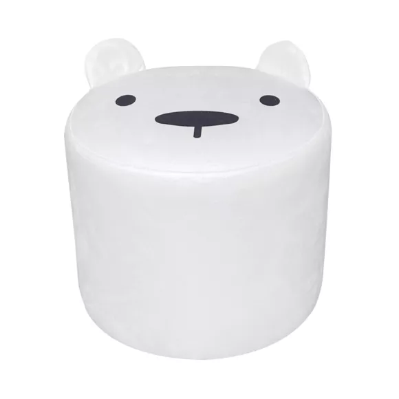 Kinderpouf (H25 cm) Ourson Weiß