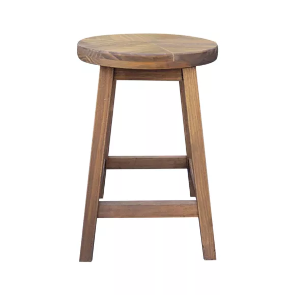 Ronde houten kruk (H45 cm) Davao Bruin