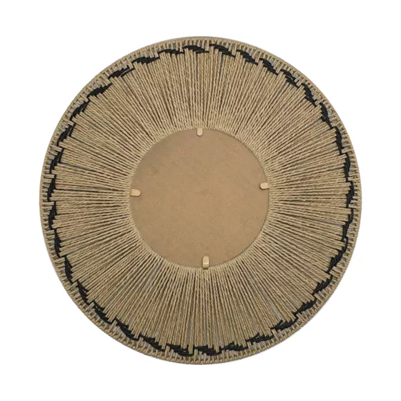 Miroir mural papier rond (D65 cm) Tuvalu Beige
