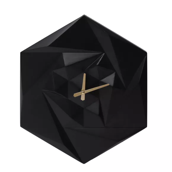 Reloj de pared de madera (D45 cm) Fidji Negro