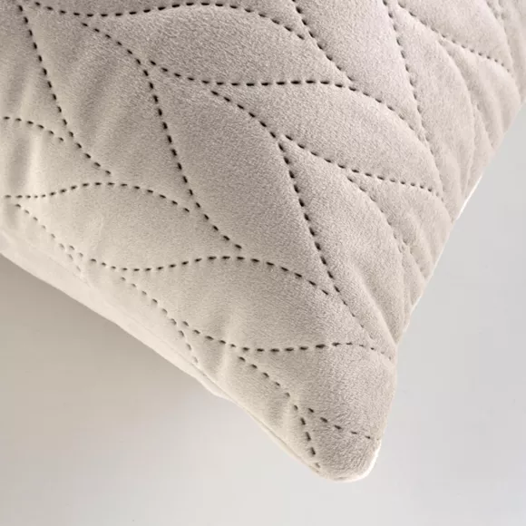 Vierkante fluwelen kussenhoes (40 x 40 cm) Daisy Taupe