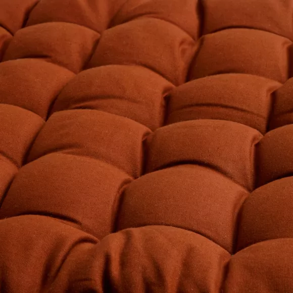 Matelas de sol coton (60 x 120 cm) Pixel Bicolore Terracotta / beige