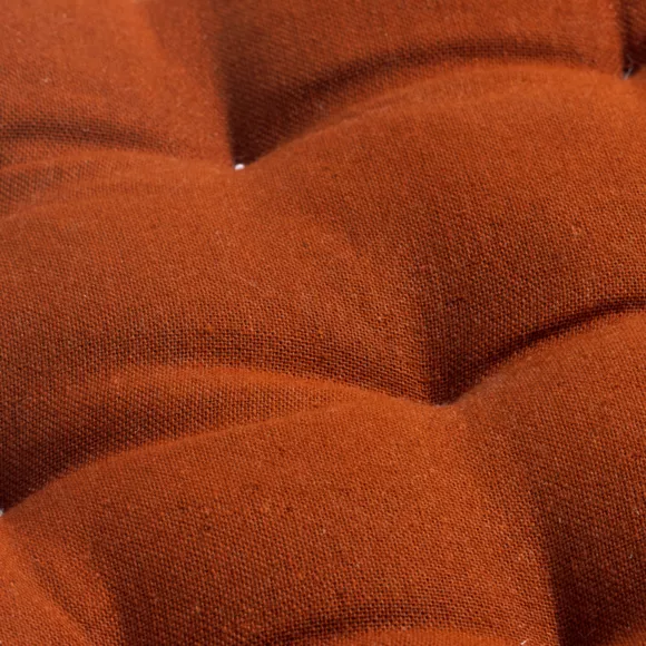 Stoelkussen rond katoen (40 cm) Pixel Tweekleurig Terracotta / Beige