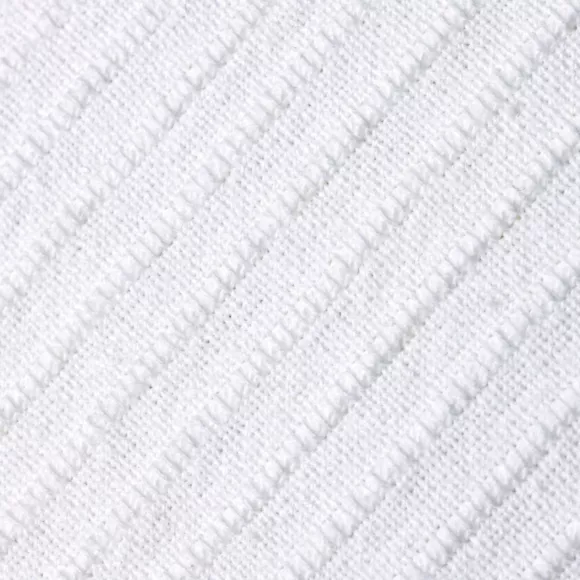Vierkante kussenhoes geweven katoen (40 x 40 cm) Léa Blanche