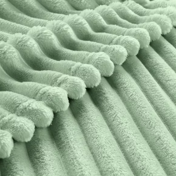 Housse de coussin carrée flanelle (40 x 40 cm) Dune Vert sauge