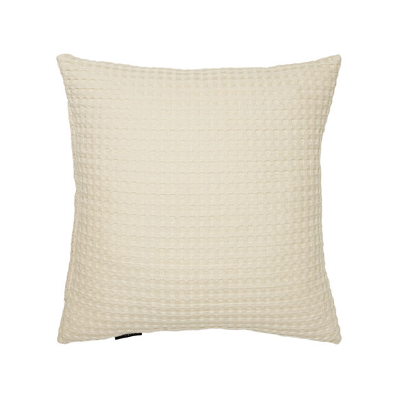 Housse de coussin carrée coton nid d'abeille (40 x 40 cm) Maya Beige pampa