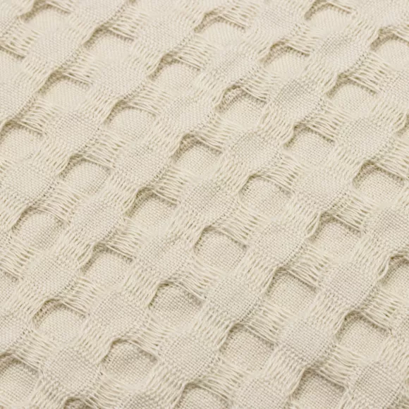 Funda de cojín cuadrado algodón nido de abeja (40 x 40 cm) Maya Beige pampa