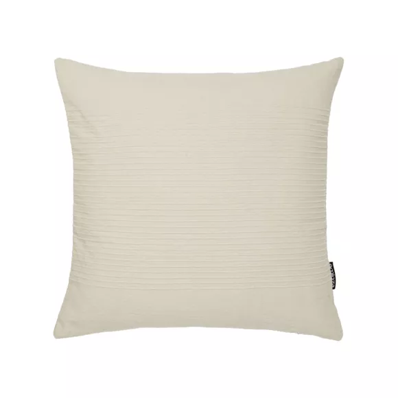 Housse de coussin carrée coton tissé (40 x 40 cm) Léa Beige pampa