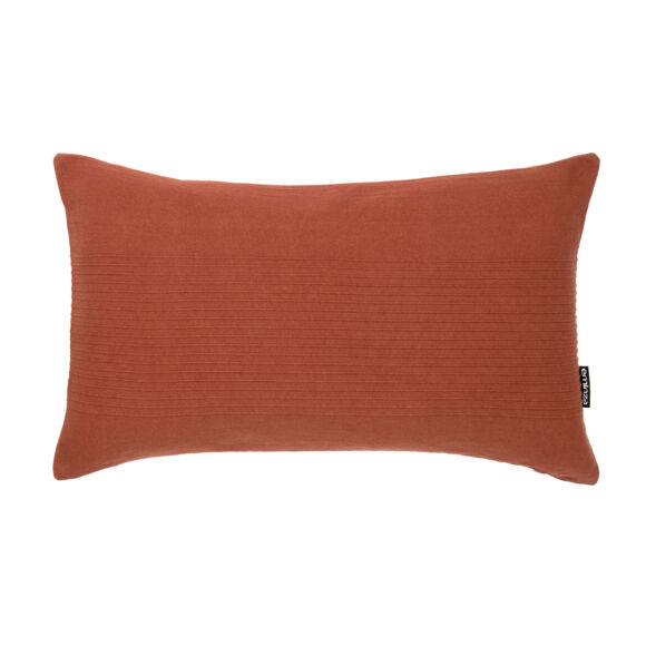 Housse de coussin rectangulaire coton tissé (30 x 50 cm) Léa Terracotta