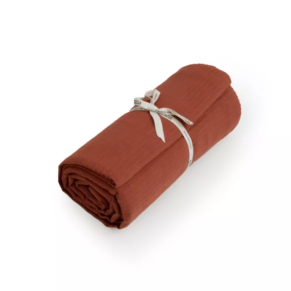 Geweven katoenen bedsprei (180 x 220 cm) Léa Terracotta