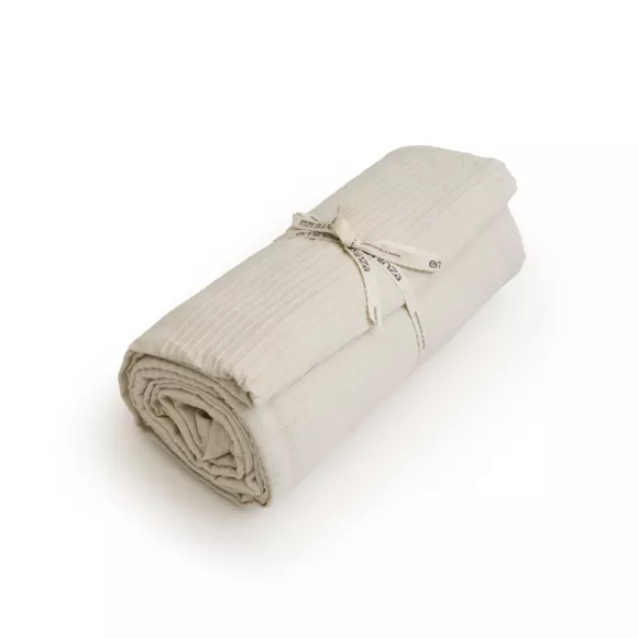 Couvre-lit coton tissé (180 x 220 cm) Léa Beige pampa