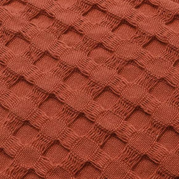 Cubrecama algodón nido de abeja (180 x 220 cm) Maya Terracota