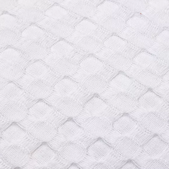 Tagesdecke Baumwolle Wabenoptik (220 x 250 cm) Maya Weiß