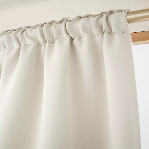 Halbverdunkelnder Thermovorhang Kräuselband (140 x 240 cm) Calore Beige